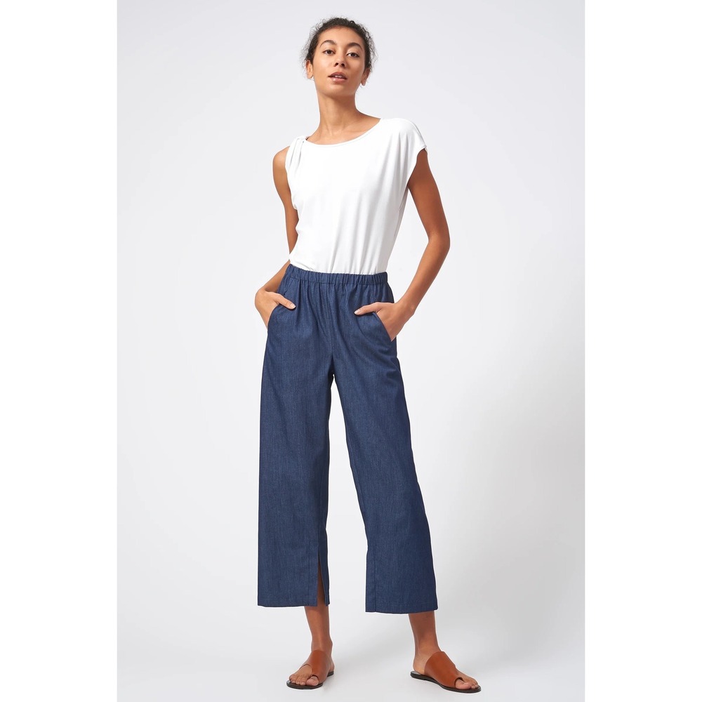 Kal Rieman Split Hem Capri Navy‎ Size Xsmall